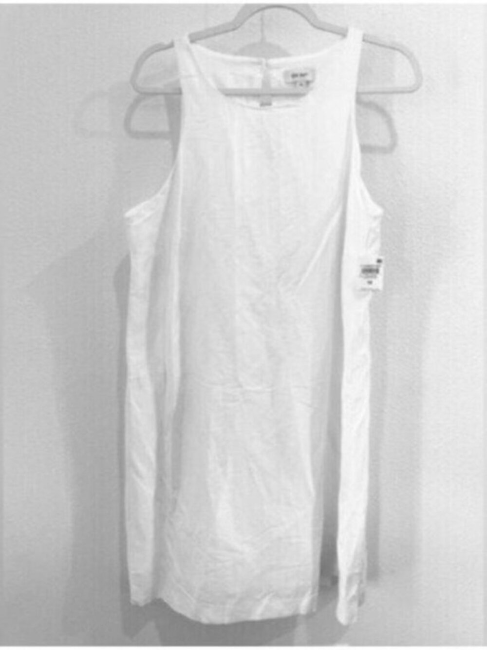 On 34th Linen White Casual Dress Shift Dress Coastal Preppy Neutral Lined